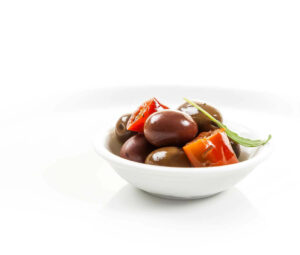 Olive leccine in salamoia condite