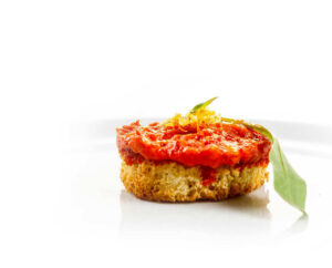 Bruschetta con Patè bomba del Salento I Contadini