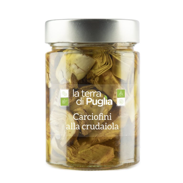 Carciofini alla crudaiola - prodotti tipici salentini ingrosso