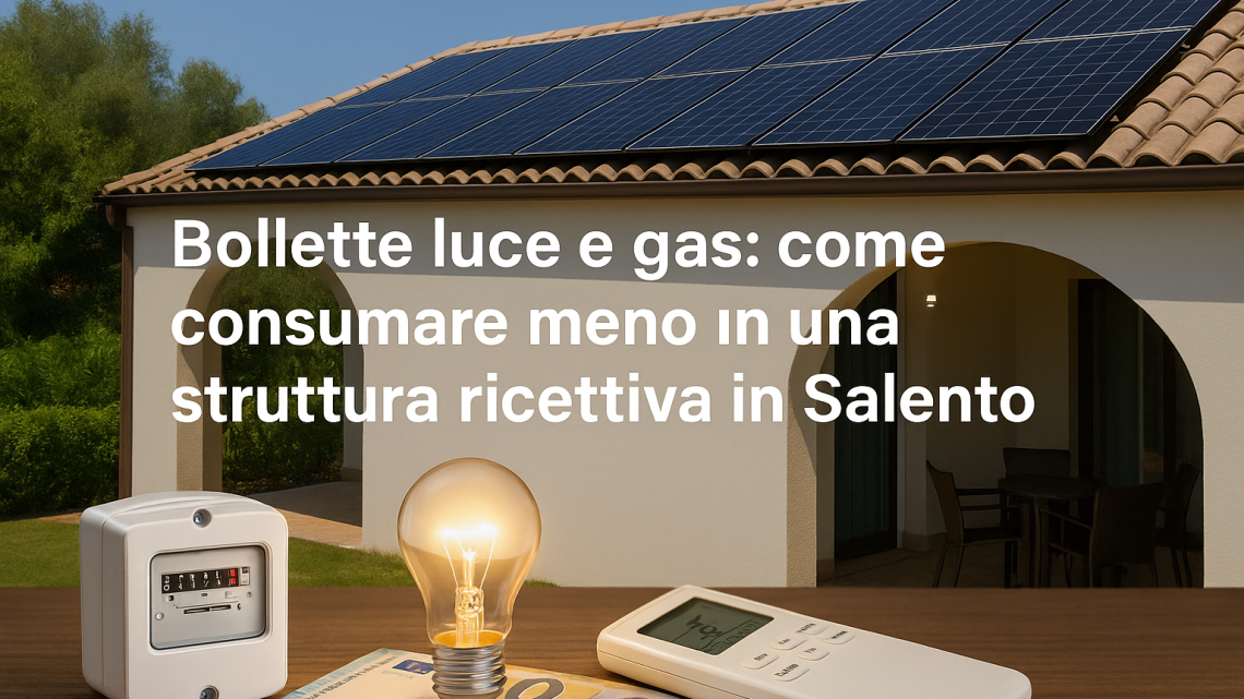 Bollette luce e gas: come consumare meno in una struttura ricettiva in Salento Bollette luce e gas: come consumare meno in una struttura ricettiva in Salento