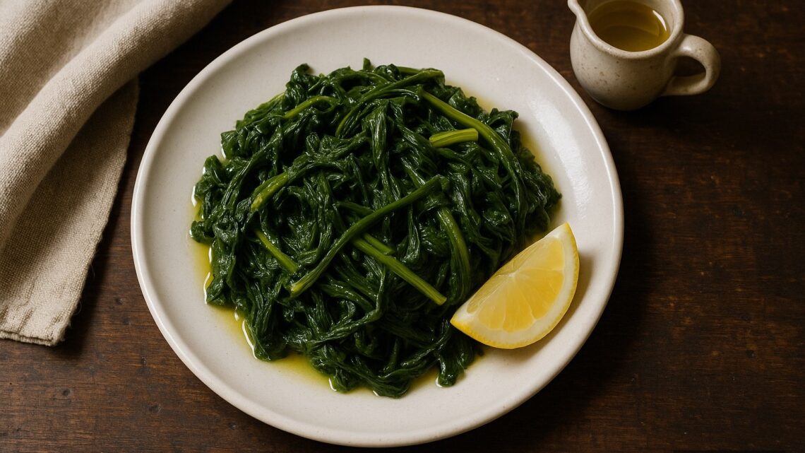 Zanguni (grespino) lessati e conditi con olio e limone - Salentocongusto.com