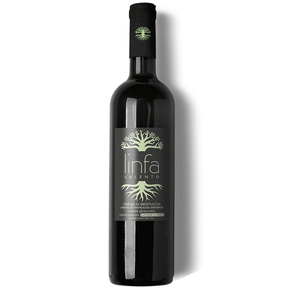 Liquore di crema di mentuccia selvatica Linfa Salento Liquore di crema di mentuccia selvatica Linfa Salento